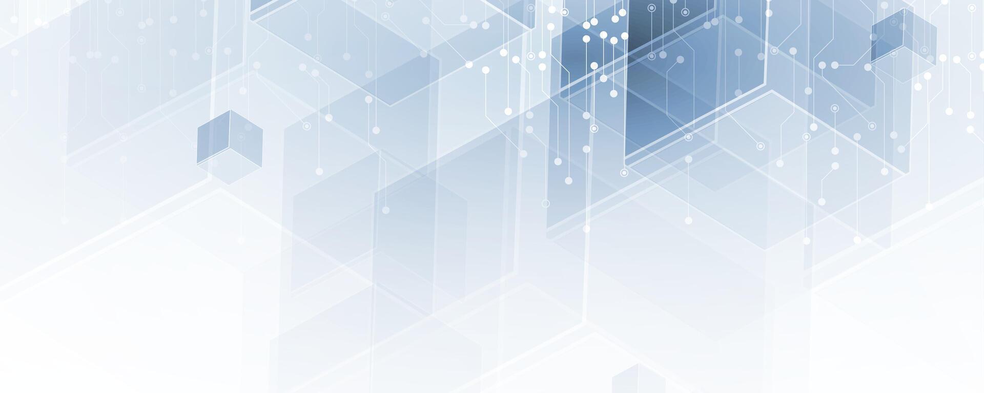 Abstract blue and white geometric background vector