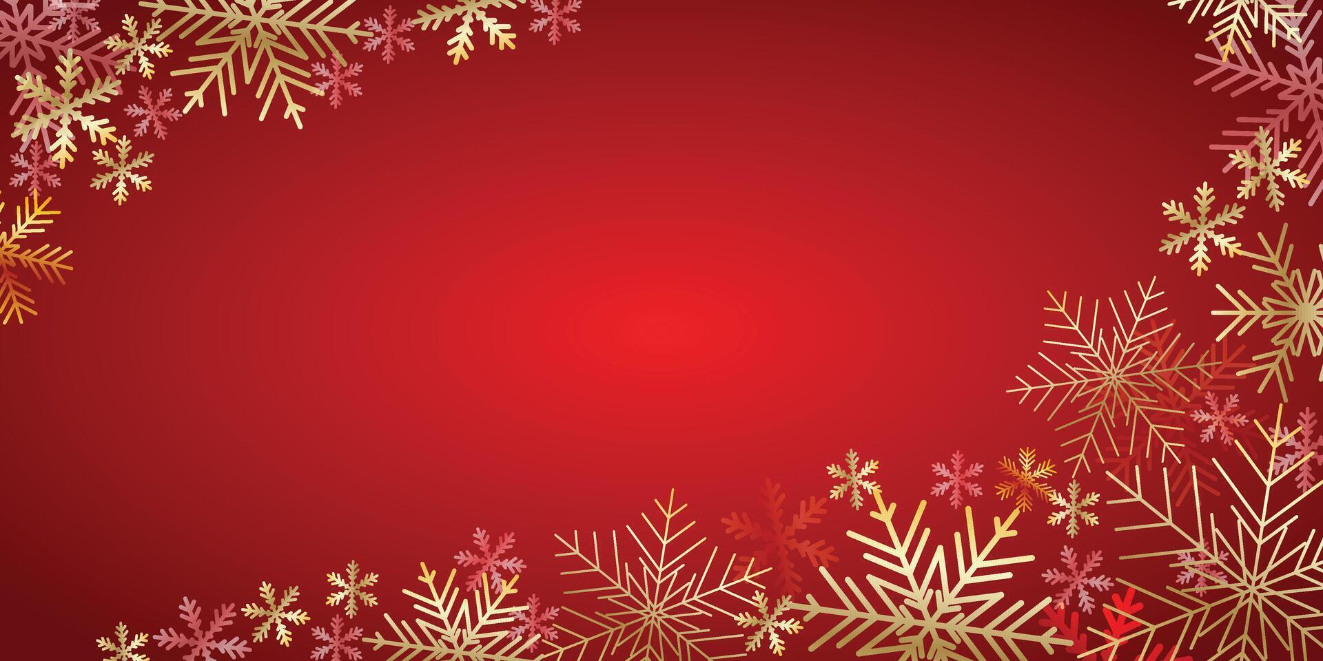 Christmas card, template with snowflakes. Winter copy space banner pattern. vector