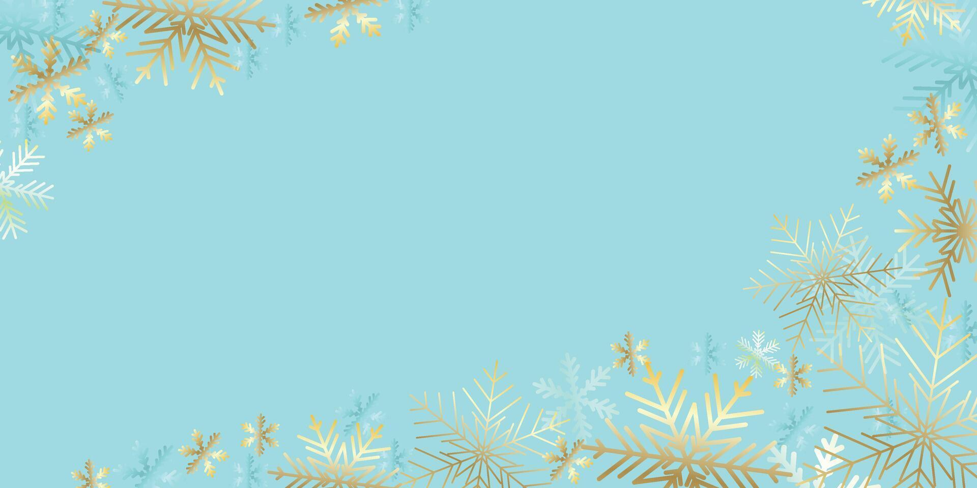 Christmas template with snowflakes. Snowflake background. Winter copy space banner pattern. vector