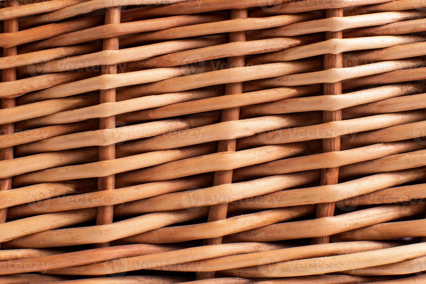 Wooden wicker basket texture, macro. Copy space for text, background photo
