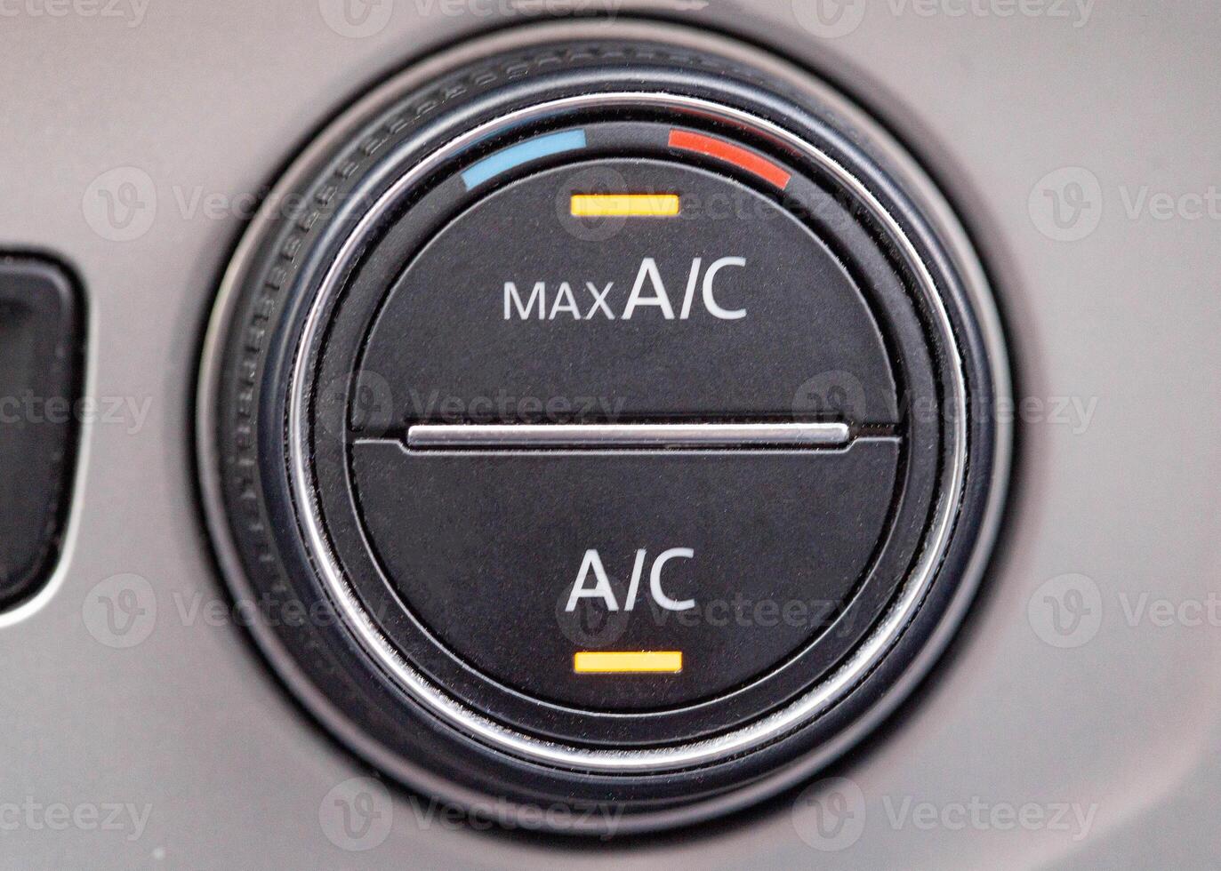 automobile climate control regulator. Air temperature in the car, macro photo