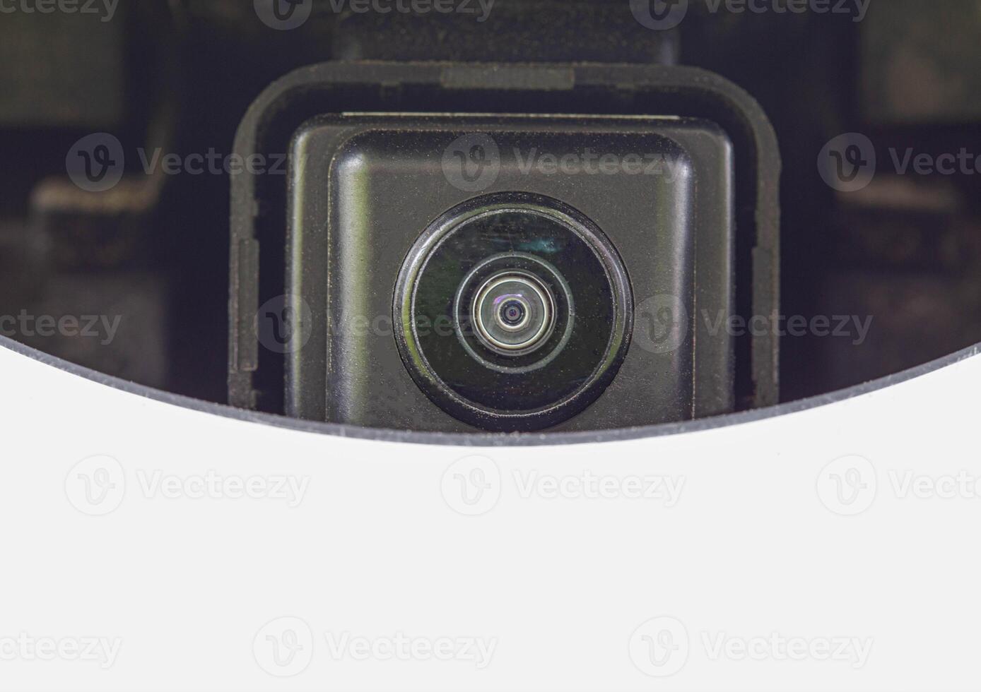 rear view camera in car icon. Modern development, macro photo