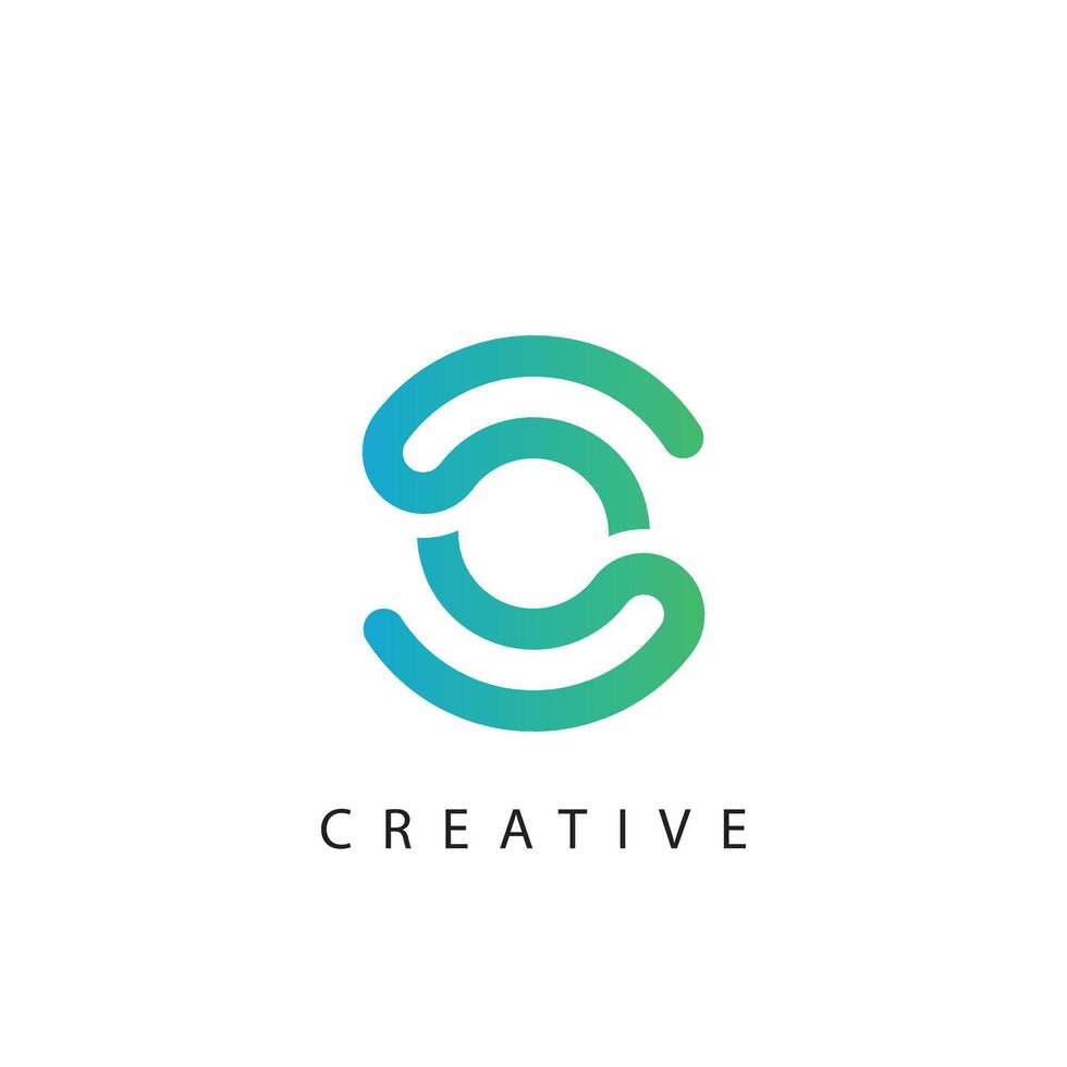 Abstract S letter logo design element. vector