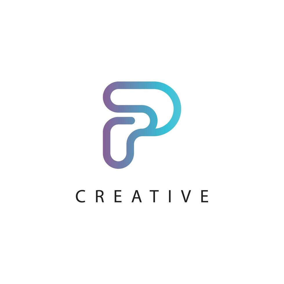 abstract PP monogram letter logo design. vector