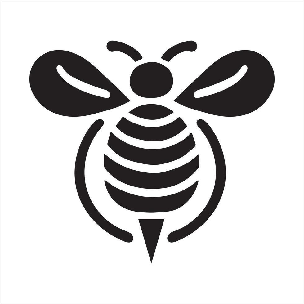 Clean and Minimal Bee Illustration vector