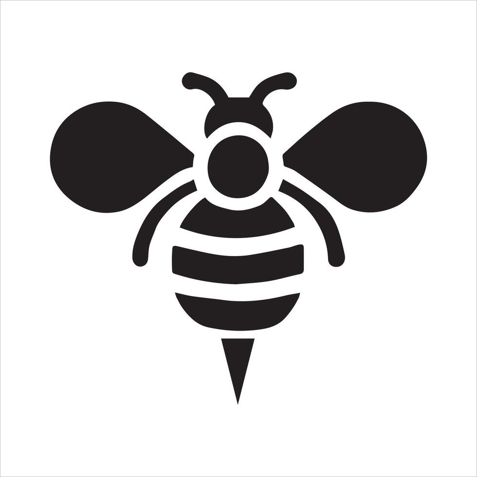 Bold Bee Silhouette Art vector