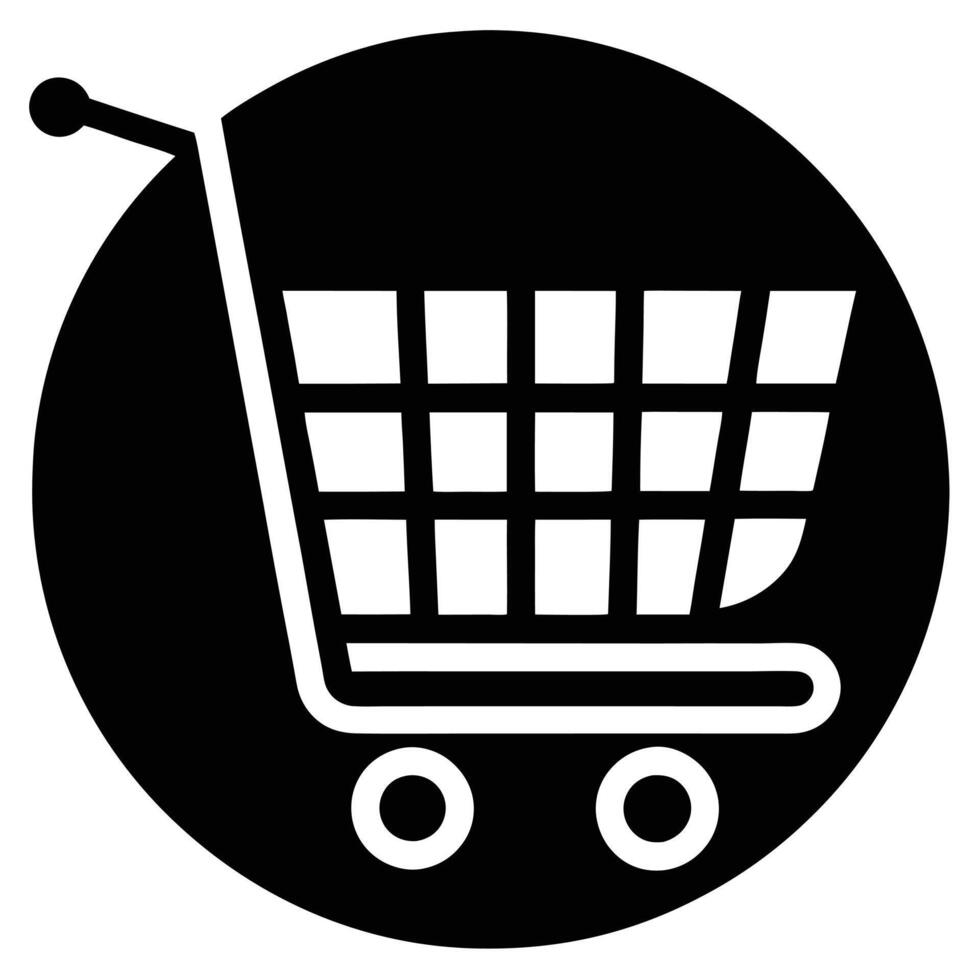 E-commerce Site Silhouette on White Background vector