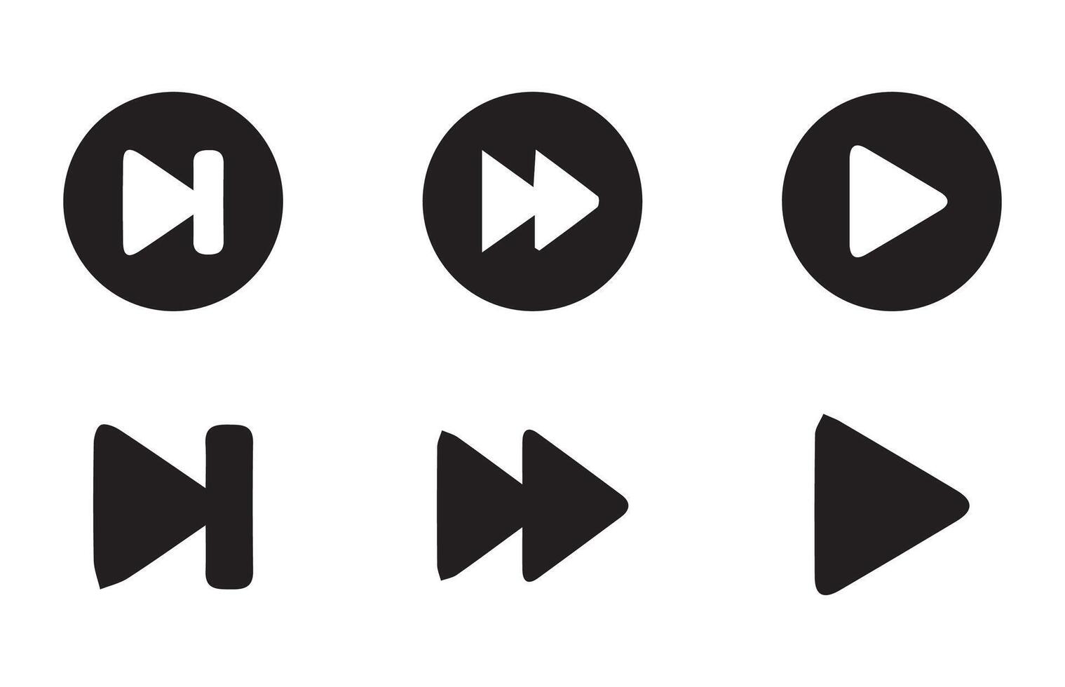 Media Player Buttons set vector