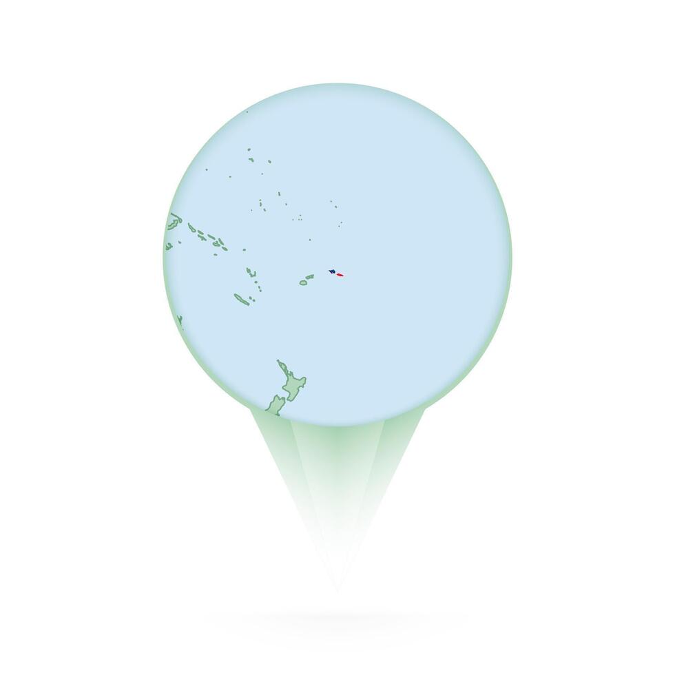 Samoa map, stylish location icon with Samoa map and flag. vector