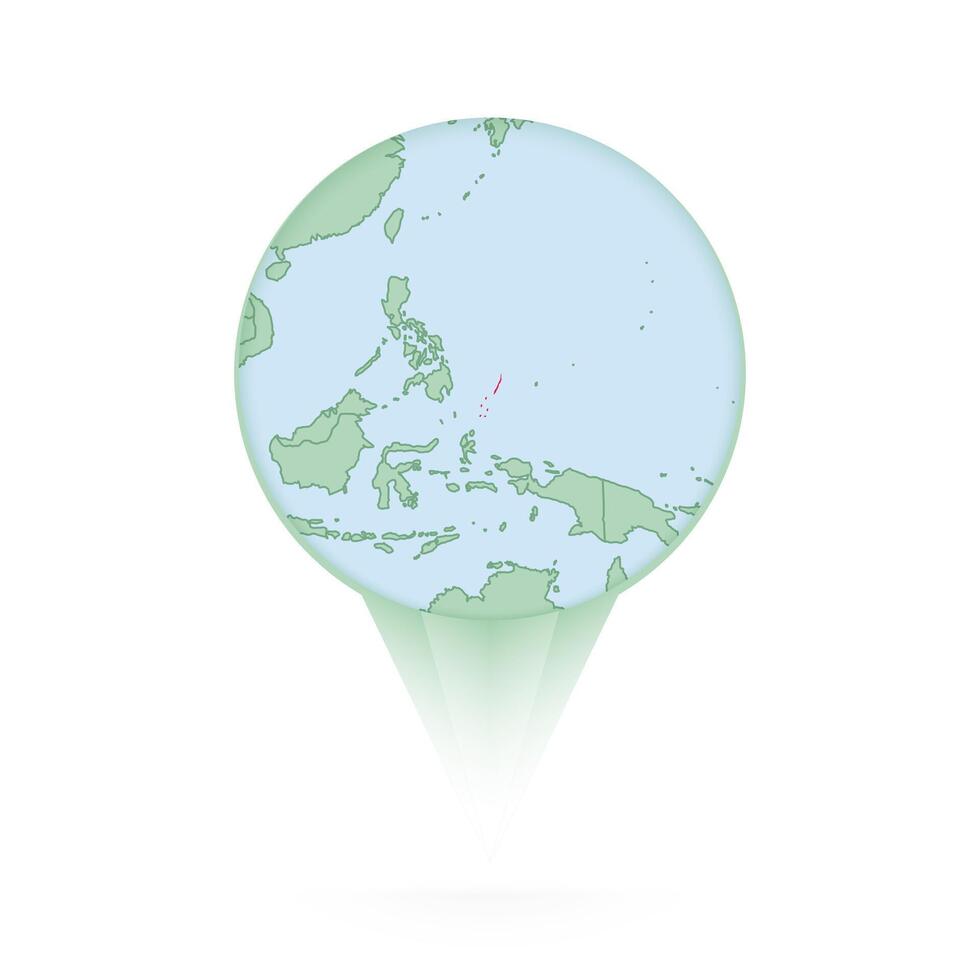 Palau map, stylish location icon with Palau map and flag. vector