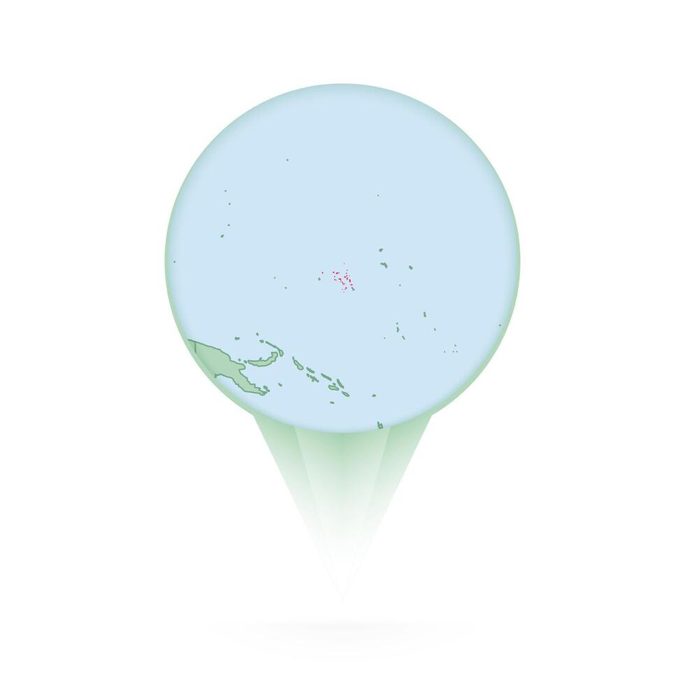 Marshall Islands map, stylish location icon with Marshall Islands map and flag. vector