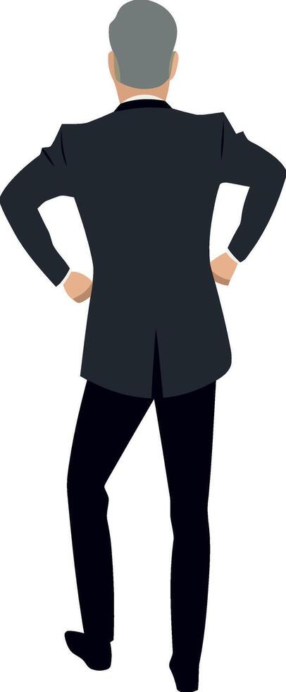 Businessman standing back vector