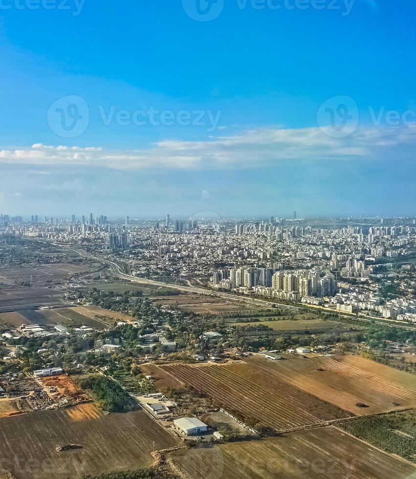 Aerial view of Tel Aviv in Israel. High quality photo