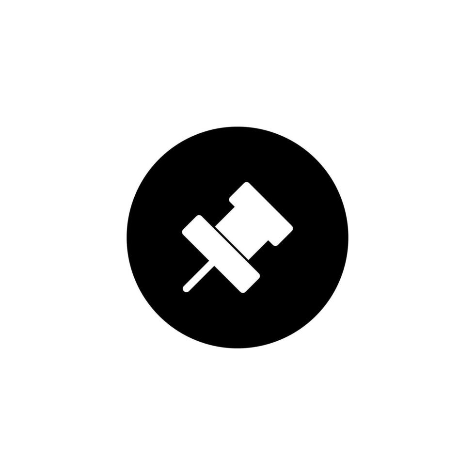 Push pin icon. Pin icon flat icon style vector