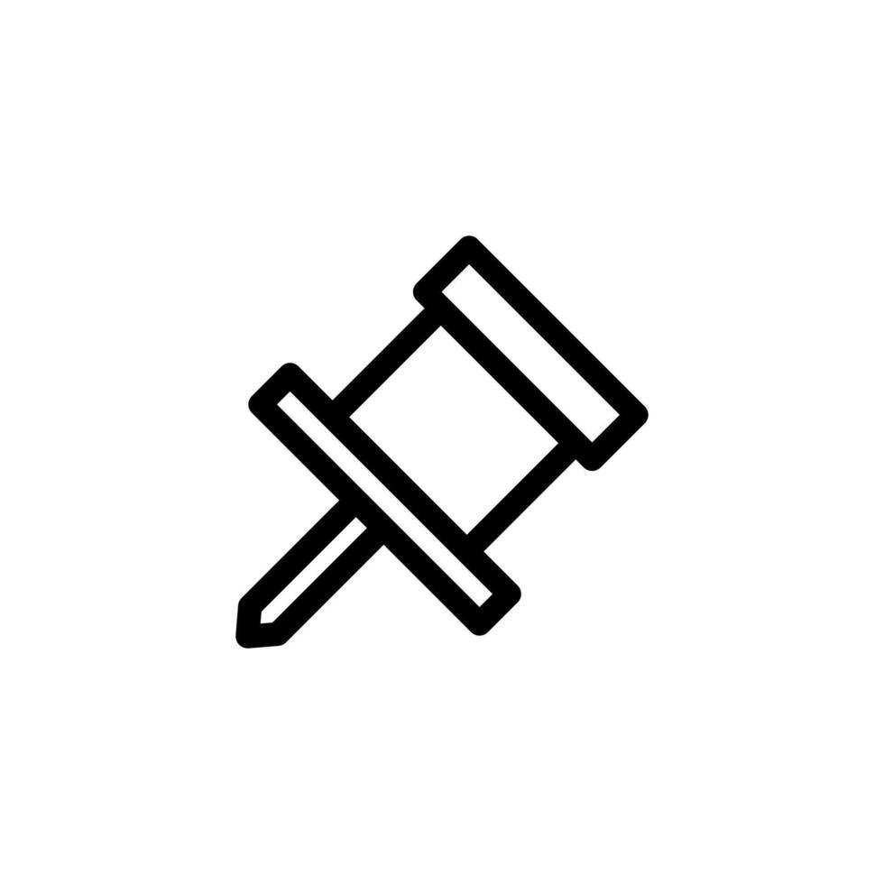Pin icon. Push pin. Icon. vector
