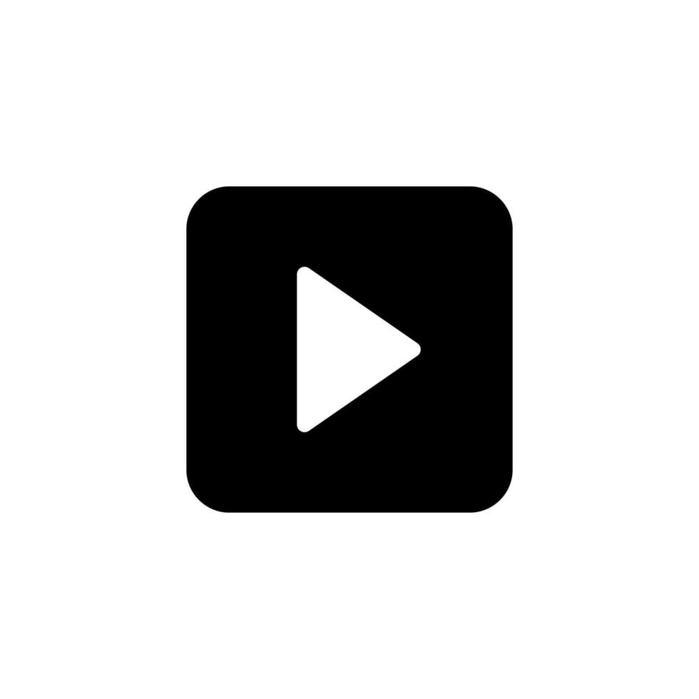A black and white player icon on a white background vector