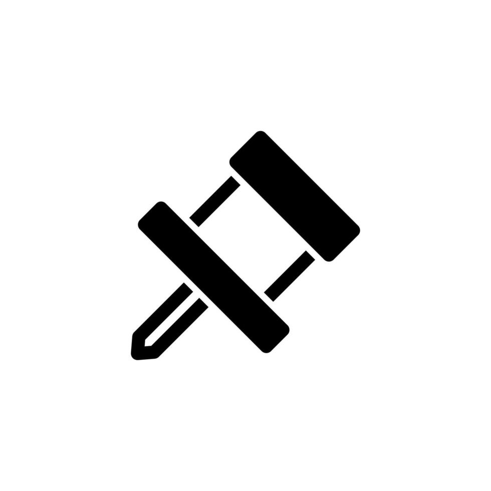 Push pin icon. Pin icon. vector