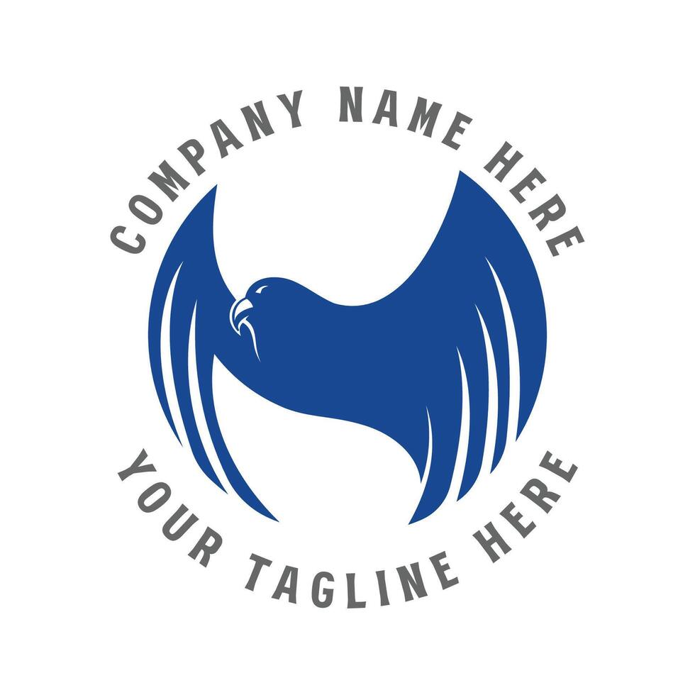 Eagle Falcon Hawk Vow Kite Phoenix Badge Emblem Label Logo Design vector