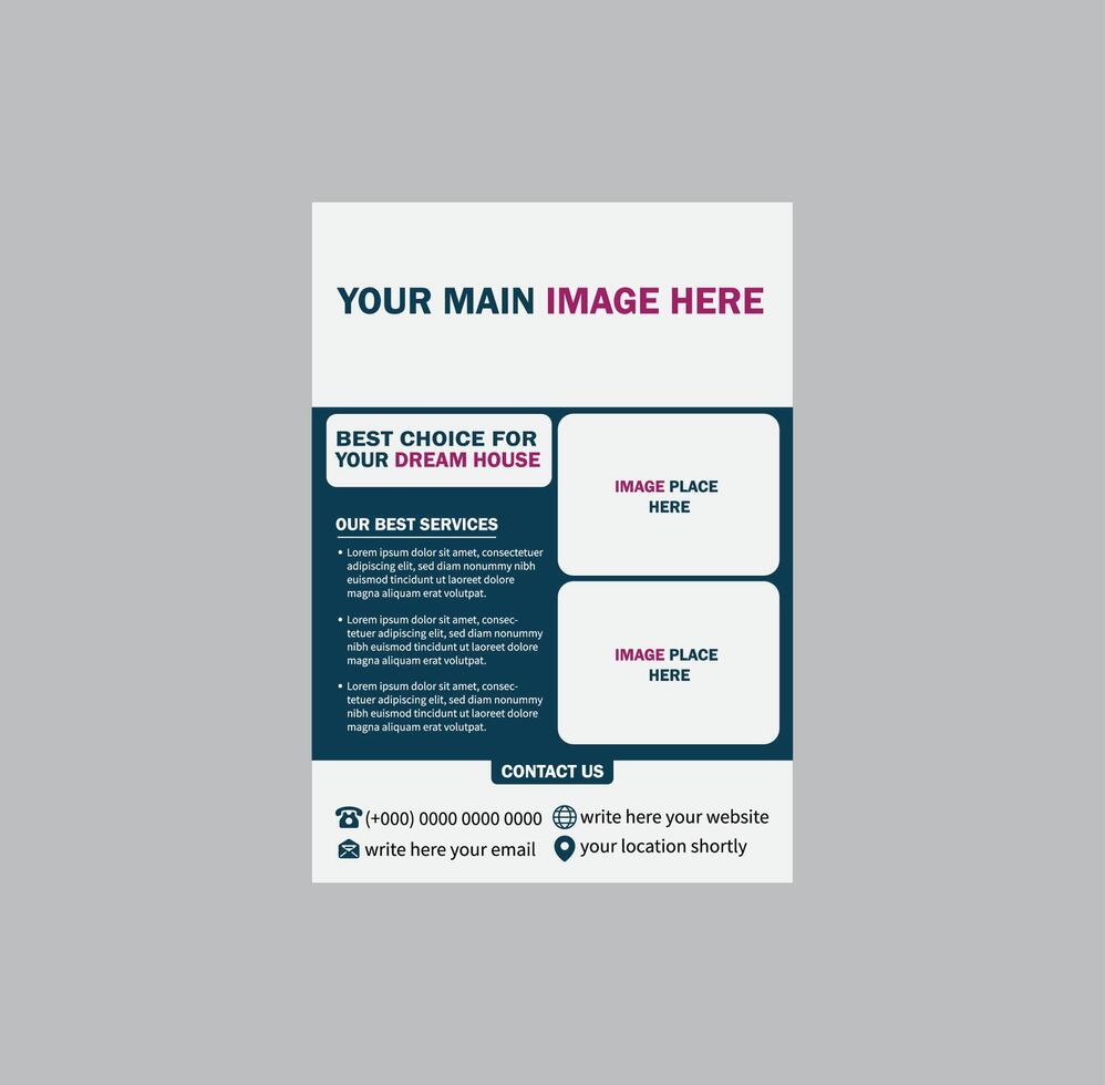 Stylish Real Estate Flyers to Showcase Your Listings vector