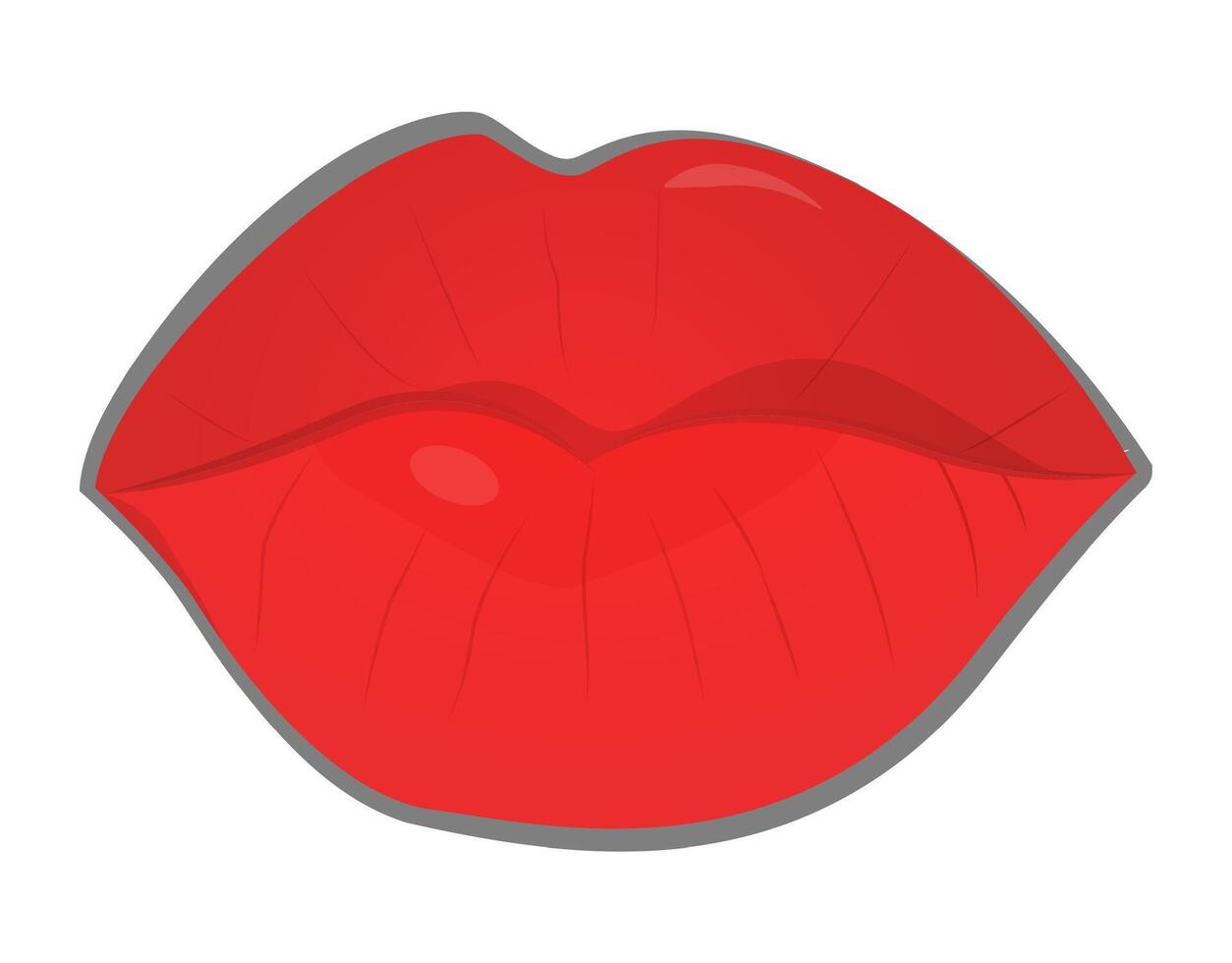 Bold and romantic lip kiss illustration. Perfect for love, branding and fashion themed projects. High quality and scalable art for all creative works. vector