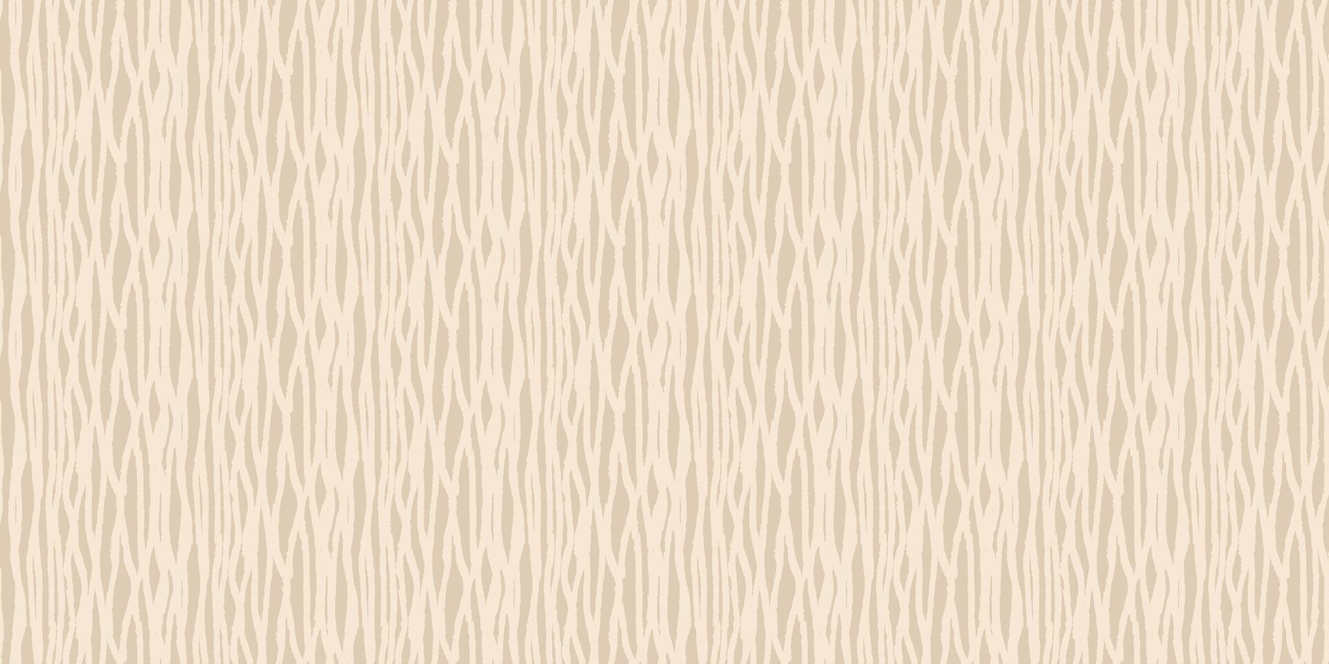 Abstract Beige Pattern with Wave Design. Abstract beige seamless pattern with wavy vertical lines resembling wood grain texture. Minimalistic geometric background for textile, wallpaper, wrapping. vector
