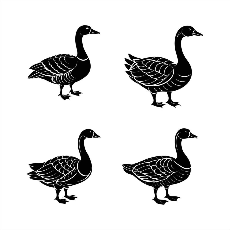 Goose Silhouette Illustration vector