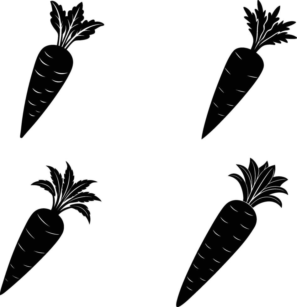 Carrot Silhouette Illustration vector