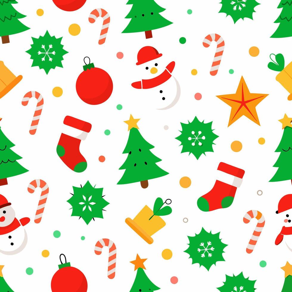 Christmas seamless pattern illustration vector
