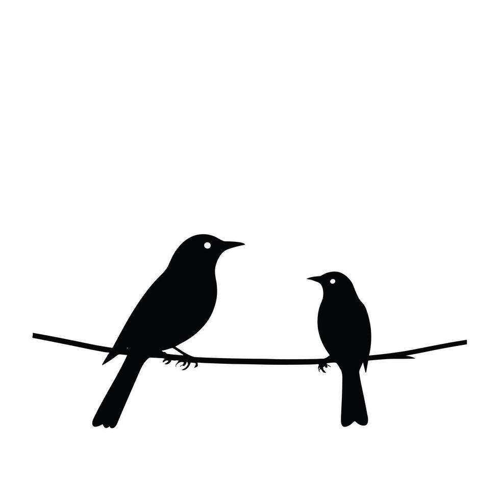Birds on a wire vector