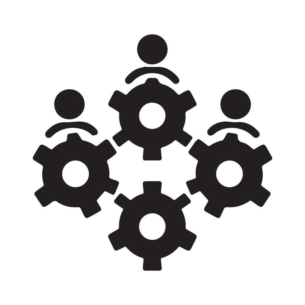 Setting icon in silhouette Art Illustration vector