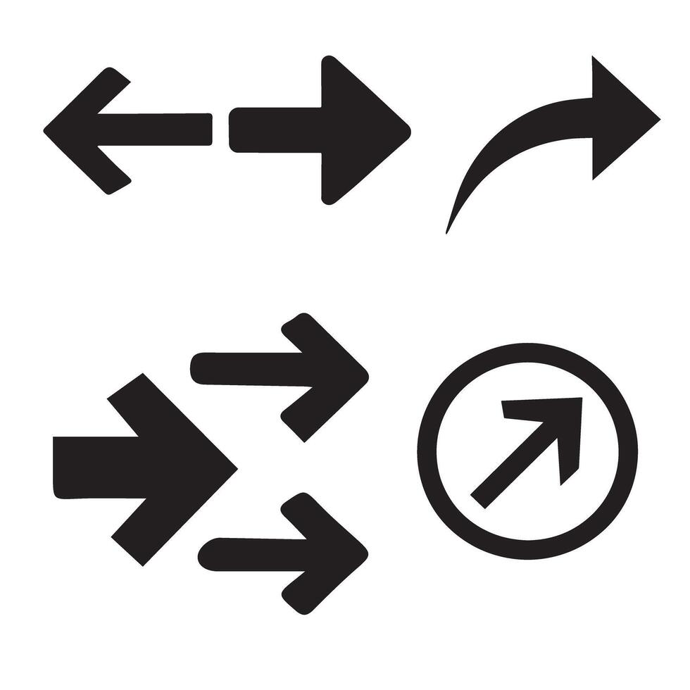 different arrows set Art Illustration vector