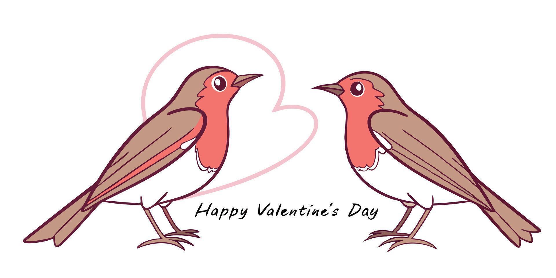 silhouettes of a bird couple sharing a heart shap full of romantic and artistic elements perfect for Valentine's Day and creative designs. vector