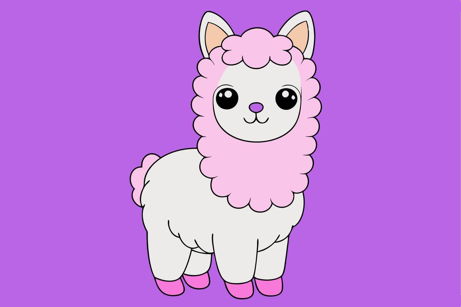 Adorable Alpaca Graphic For Web And Print , Premium Alpaca Illustration For All Creative Projects. This premium Alpaca illustration design perfect for print materials. vector