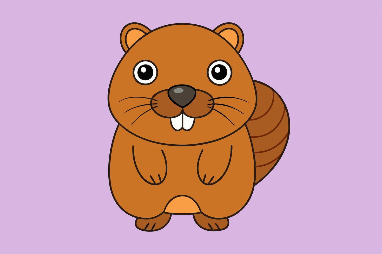 Adorable Beaver Graphic For Web And Print , Premium Beaver Illustration For All Creative Projects. This premium beaver illustration features a cute and playful design perfect for print materials vector