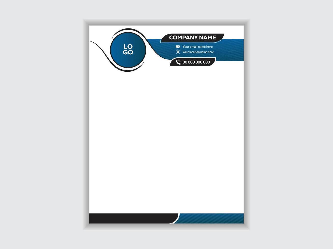 Letterhead and pad template design vector