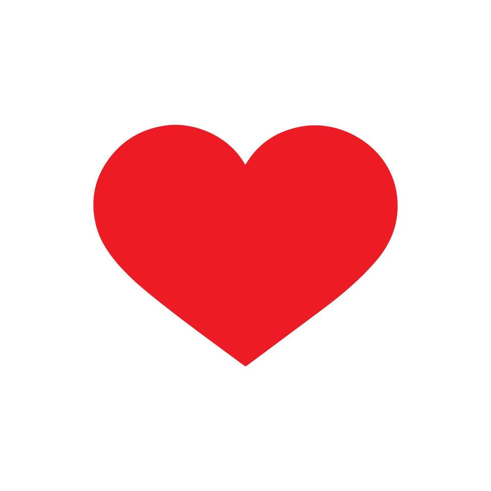 Red color heart and love icon art vector