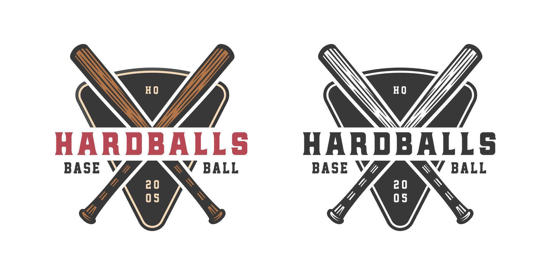 Classic Baseball Emblem and Logo Design Vintage-Inspired Badge, Label, and Graphic Art Illustration vector