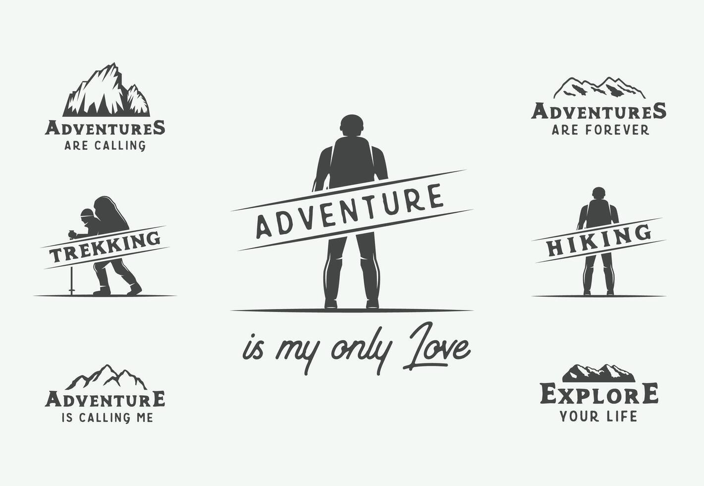 Adventure is my only adventure illustration vector