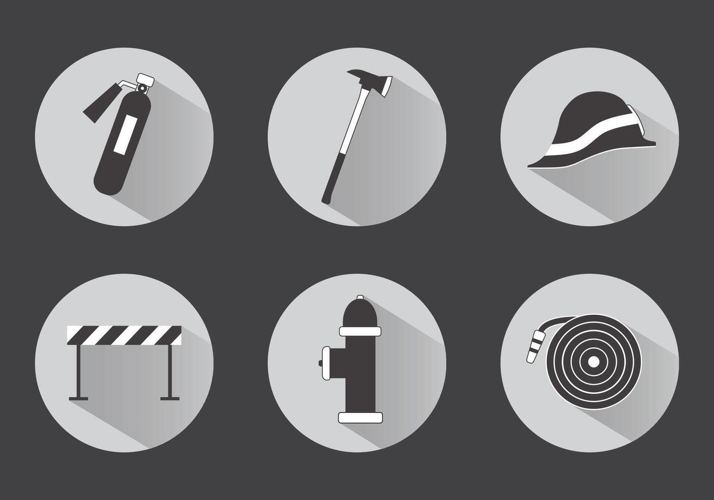 Fireman icon set illustration vector