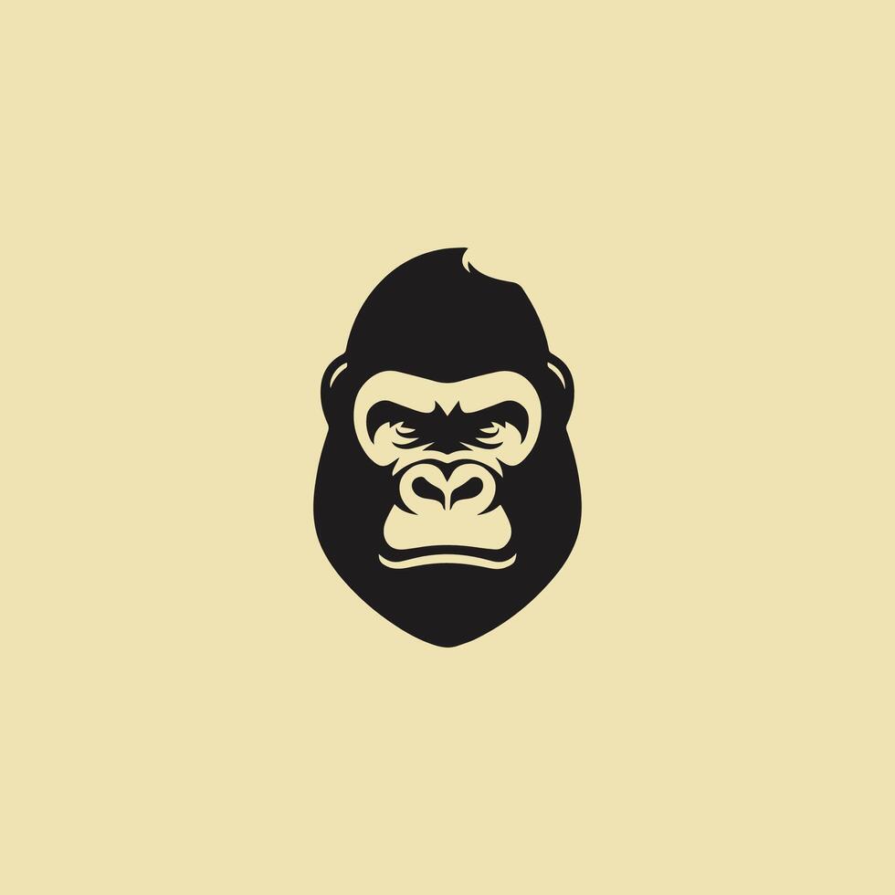 Gorilla Head logo template vector