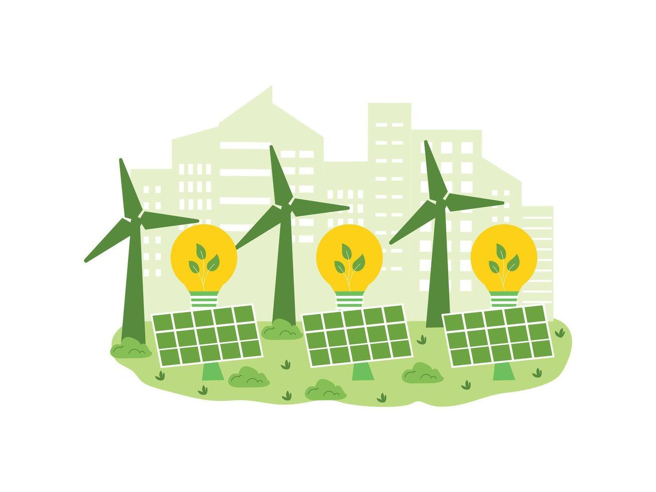 Renewable Energy for Sustainable Living vector