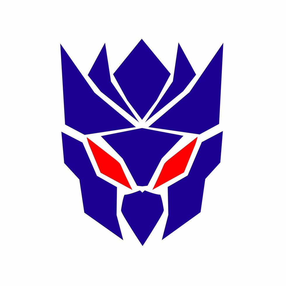 graphic illustration of abstract design robot head for elements vector