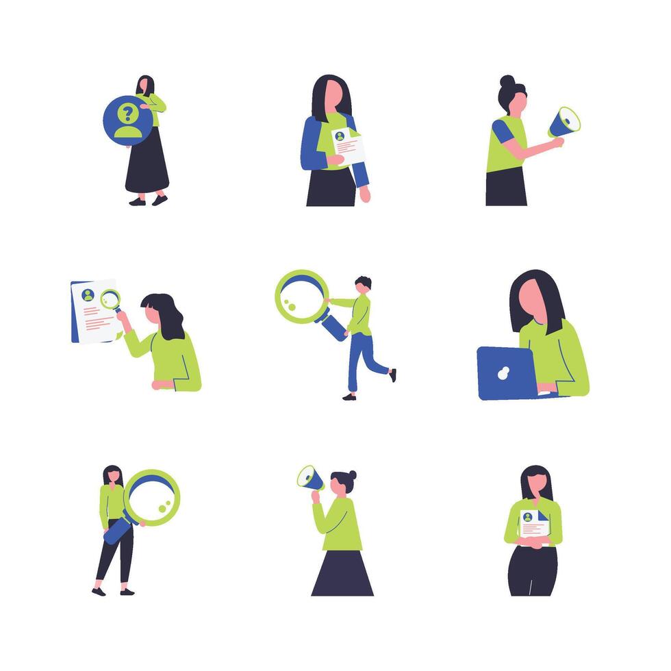 Hiring element and icon vector