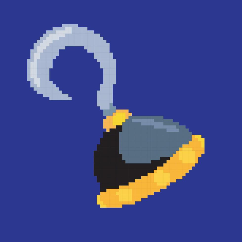 pirate hand pixel art vector
