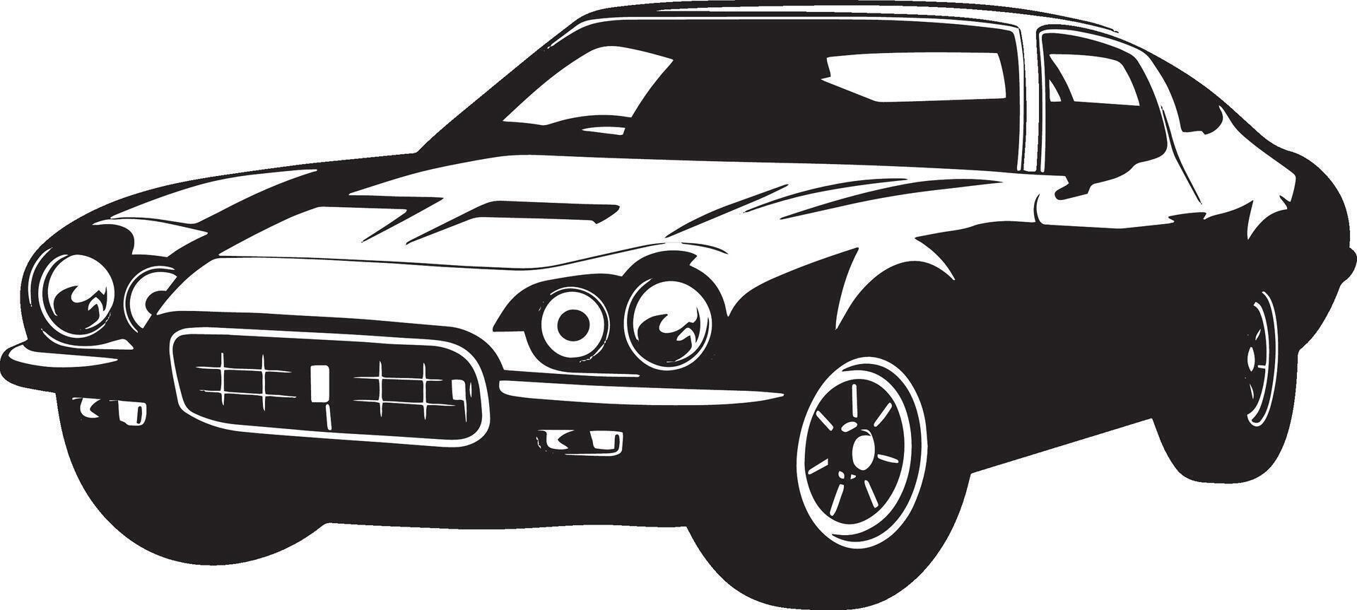 Silhouette of a Car on a White Background vector