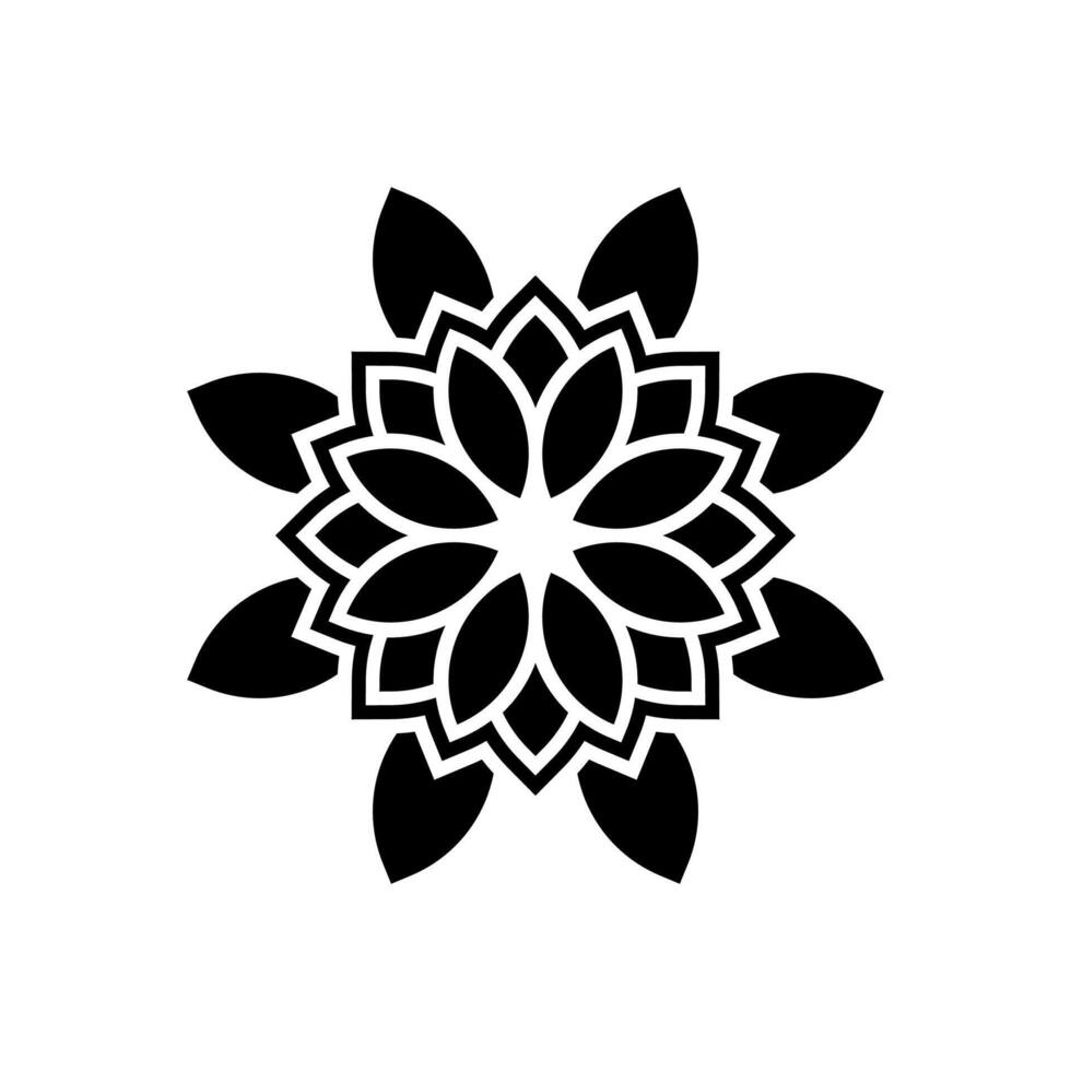 Black and White Symphony in Mandala vector