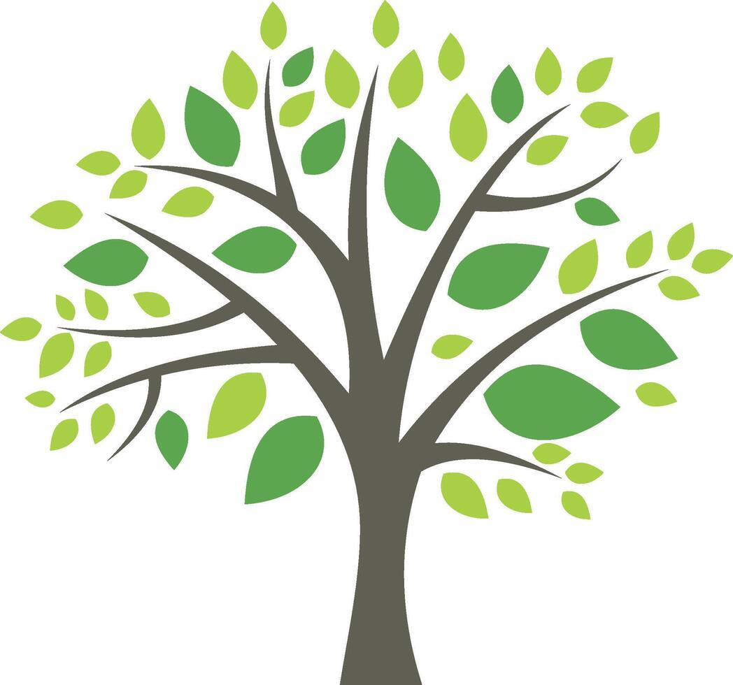 Tree clipart green life icon vector