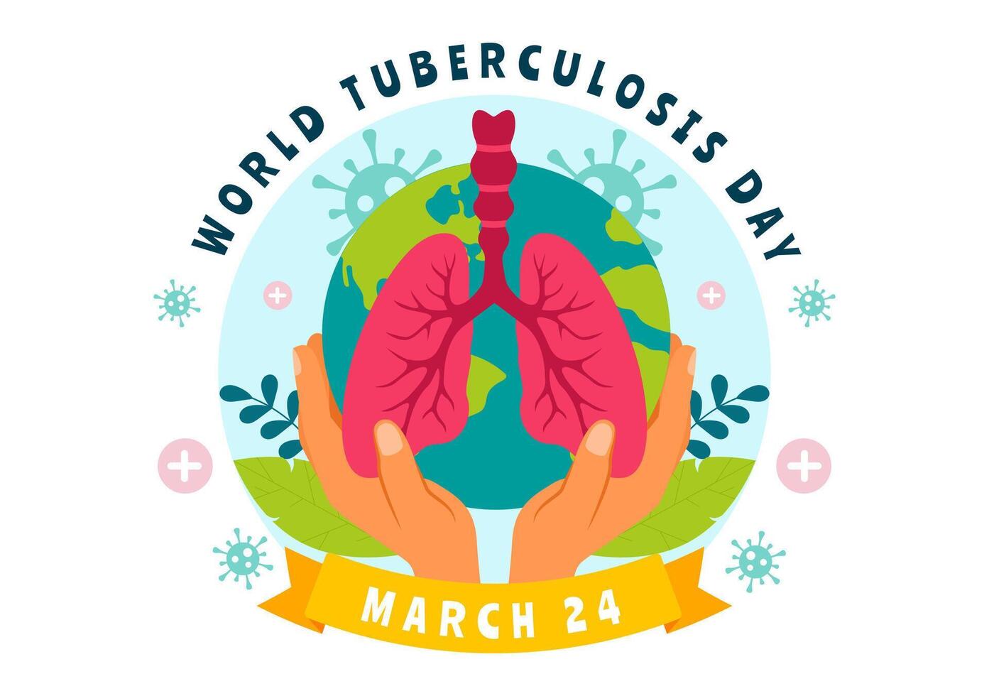 Healthcare and Tuberculosis Awareness Design for World TB Day Campaigns vector