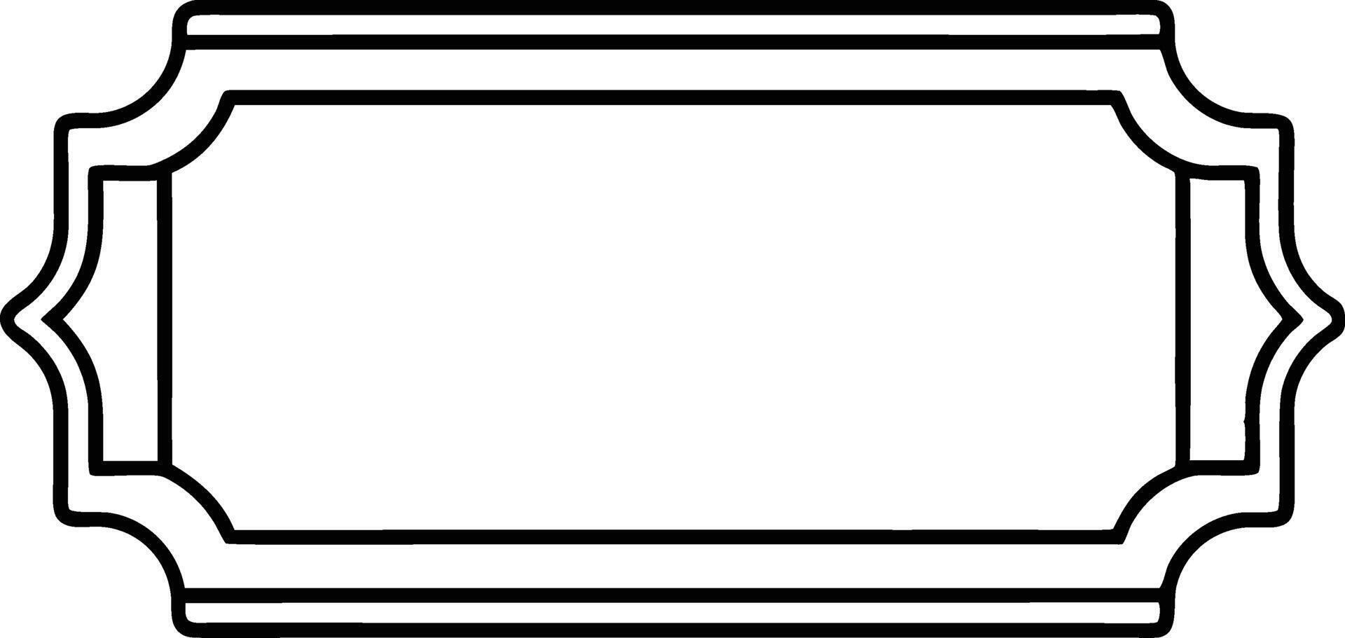 Ornate Blank Rectangular Decorative Frame Border Design vector
