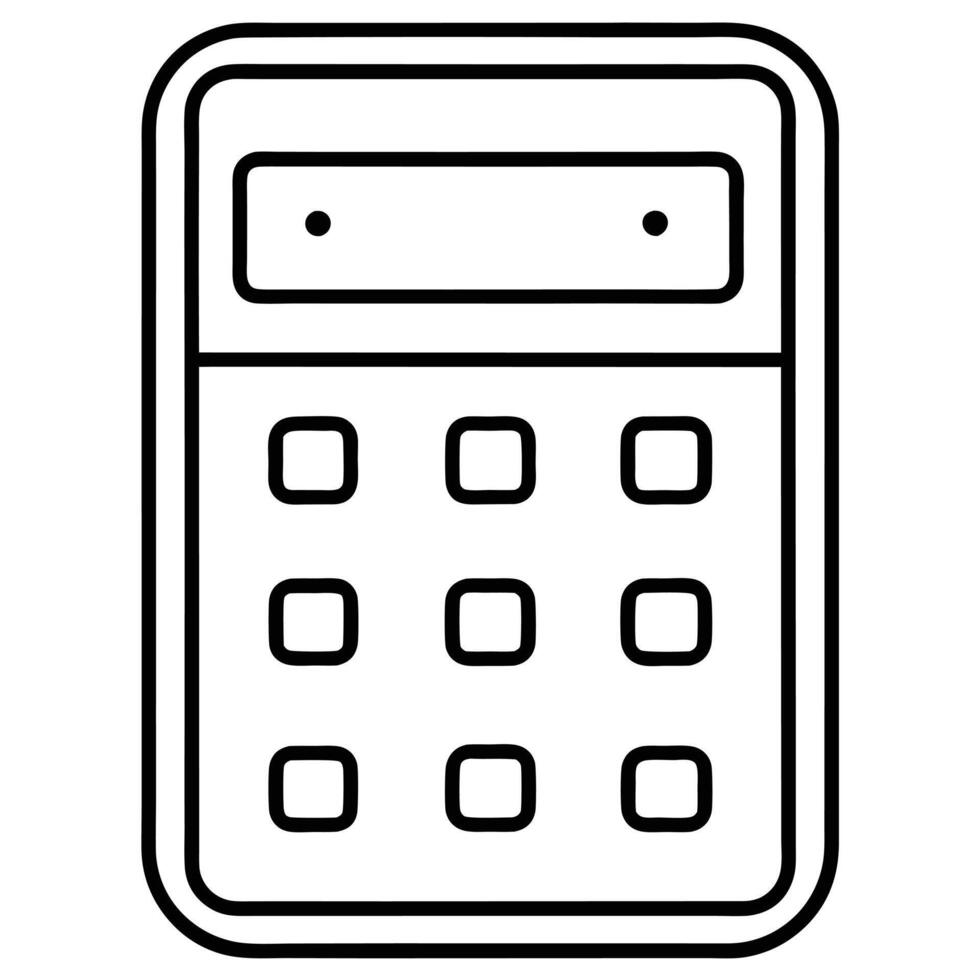 Simple Calculator Icon Digital Device for Math Calculations vector